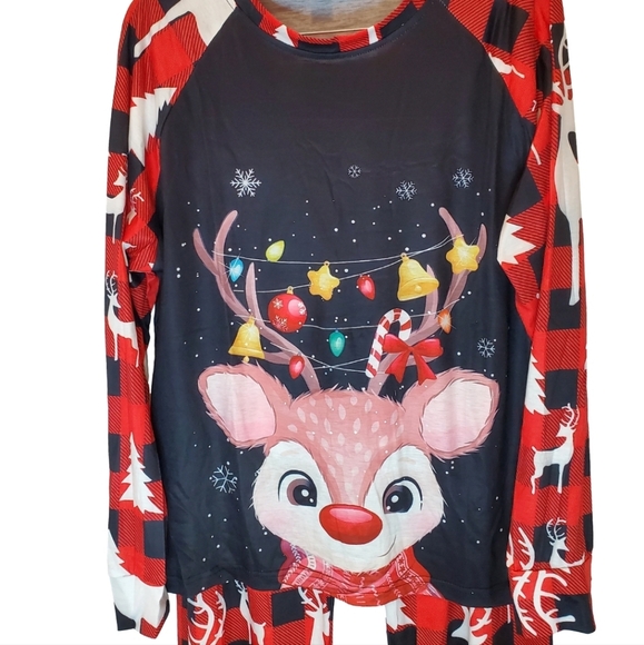 New Super Cute Christmas Pajamas Size Large - Picture 2 of 5